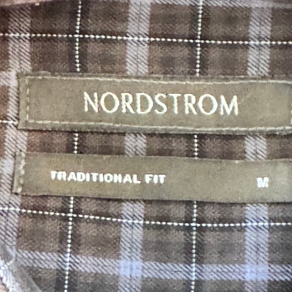 NORDSTROM Traditional Fit Men's Shirt Button-Up Check Plaid Wrinkle Free  XL - Picture 4 of 8